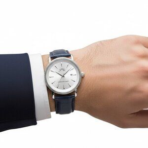 NWT Authentic Porsamo Bleu Veritas 2 Quartz Silver Dial Men's Watch